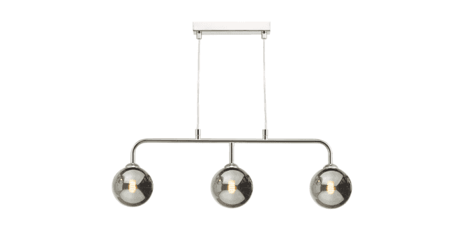 Där Lighting Feya 3 Light Bar Pendant Polished Chrome Frame Only