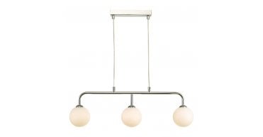 Feya 3 Light Bar Pendant Polished Chrome With Opal Glass