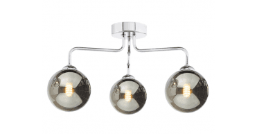 Feya 3 Light Semi Flush Polished Chrome Frame Only