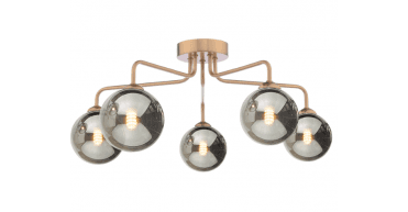 Feya 5 Light Semi-Flush Antique Bronze Fitting Only