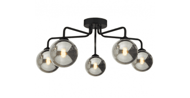 Feya 5 Light Semi Flush Matt Black Frame Only