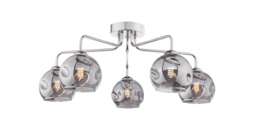 Feya 5 Light Semi Flush Polished Chrome Frame Only