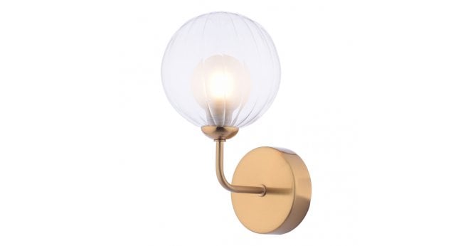Där Lighting Feya Wall Light Antique Bronze With Clear/Opal Glass
