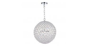 Fiesta 5 Light Pendant Crystal and Polished Chrome