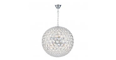 Fiesta 8 Light Pendant Crystal and Polished Chrome