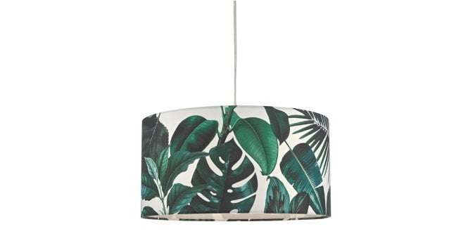 Där Lighting Filip Green Leaf Print Easy Fit Shade 35cm
