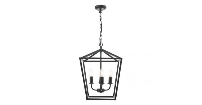 Där Lighting Fionn 4 Light Pendant Matt Black