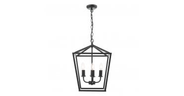 Fionn 4 Light Pendant Matt Black