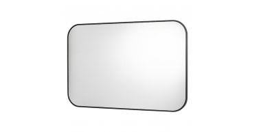 Firuz Rectangle Mirror Thin Matt Black Frame 60 X 90cm