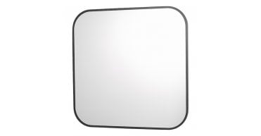 Firuz Square Mirror Thin Matt Black Frame 60 X 60cm