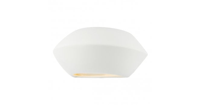 Där Lighting Foden Ceramic Wall Washer White Unglazed