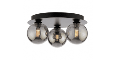 Foley 3 Light Flush Matt Black Fitting Only
