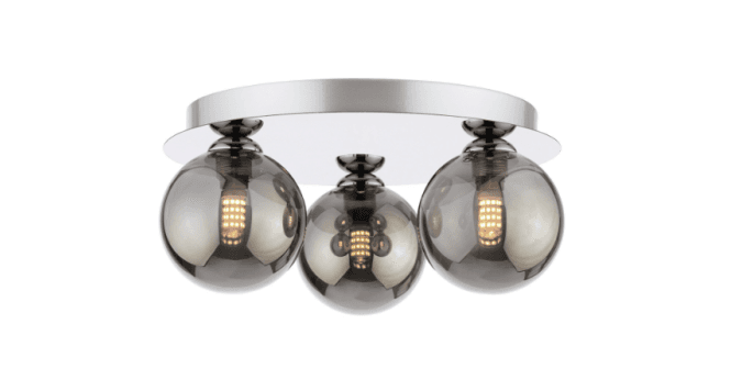 Där Lighting Foley 3 Light Flush Polished Chrome Fitting Only