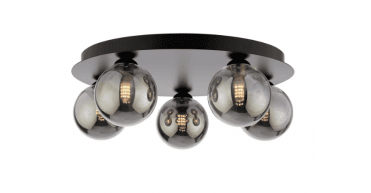Foley 5 Light Flush Matt Black Fitting Only