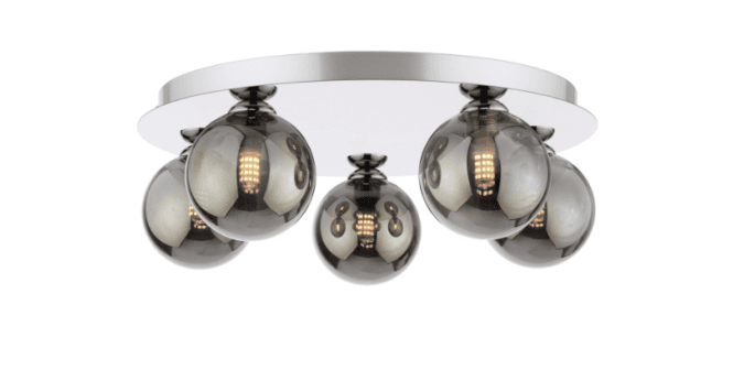 Där Lighting Foley 5 Light Flush Polished Chrome Fitting Only