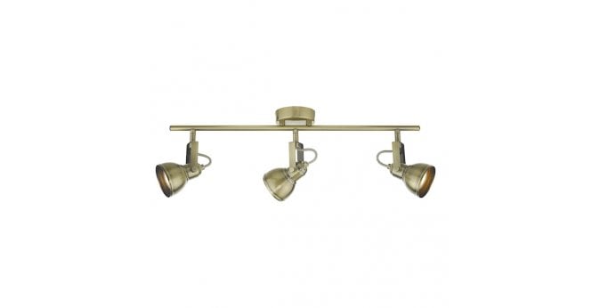 Där Lighting Fothergill 3 Light Bar Spotlight Antique Brass
