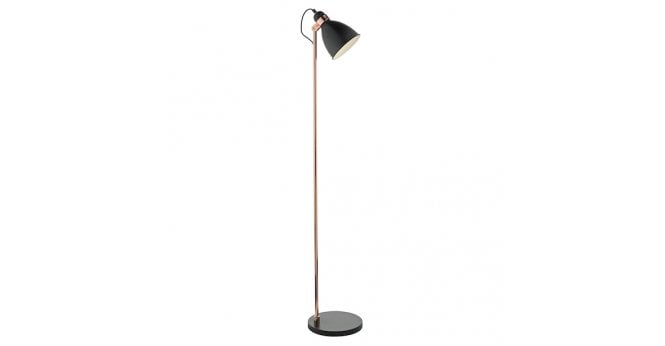 Där Lighting Frederick Task Floor Lamp Black & Copper