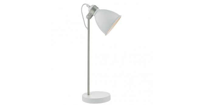 Där Lighting Frederick Task Lamp White & Satin Chrome
