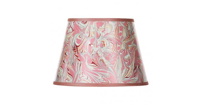 Där Lighting Frida Red Marble Pattern Tapered Drum Shade 26cm