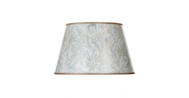 Där Lighting Frida Taupe Marble Pattern Tapered Drum Shade 45cm