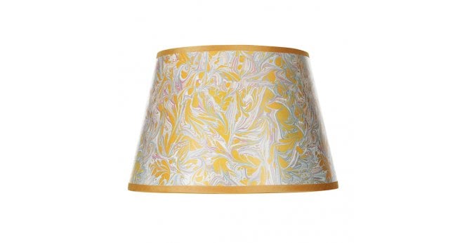 Där Lighting Frida Yellow Marble Pattern Tapered Drum Shade 26cm