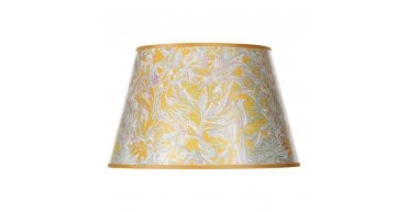 Frida Yellow Marble Pattern Tapered Drum Shade 45cm