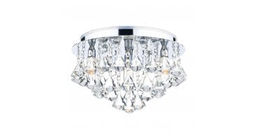 Fringe Bathroom 4 Light Flush Polished Chrome IP44