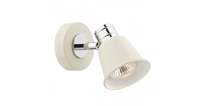 Där Lighting Fry Single Wall Spotlight Cream Polished Chrome
