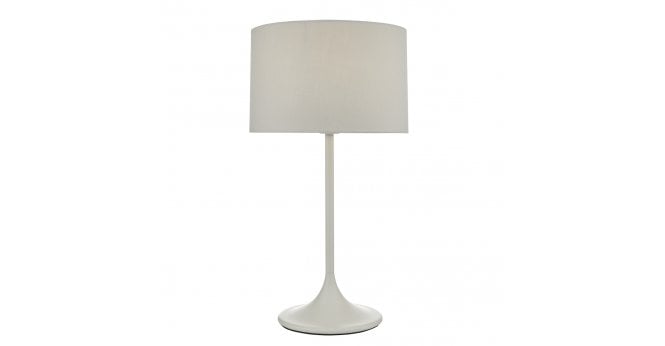 Där Lighting Funchal Table Lamp Matt Grey With Shade