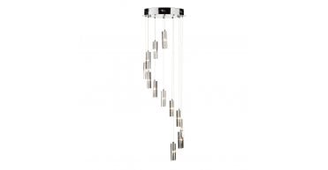 Galileo 12 Light Cluster Pendant Polished Chrome Crystal LED