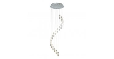 Galileo 20 Light Cluster Pendant Polished Chrome Crystal LED - 2M Drop