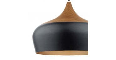 Gaucho 1 Light Pendant Black Large