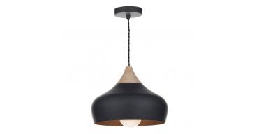 Gaucho 1 Light Pendant Black