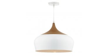 Gaucho 1 Light Pendant White Large