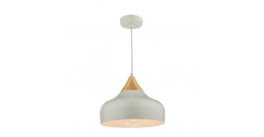 Gaucho 1 Light Single Pendant Grey And Wood