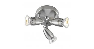 Gemini 3 Light Plate Spotlight Satin Chrome (Pack of 4)