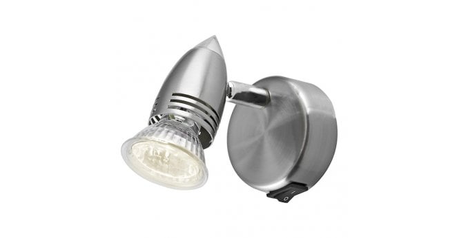 Där Lighting Gemini Single Wall Spotlight Satin Chrome (Pack of 6)