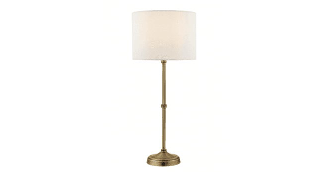 Där Lighting Georgina White Linen Drum Shade 25cm