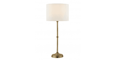 Georgina White Linen Drum Shade 25cm
