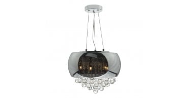 Giselle 5 Light Pendant Smoked & Clear Glass