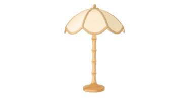 Giuliana 2 Light Table Lamp Wood with Rattan Shade
