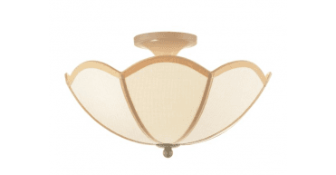 Giuliana 3 Light Semi-Flush Rattan and Satin Taupe