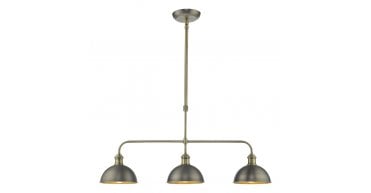 Governor 3 Light Bar Antique Chrome Antique Brass