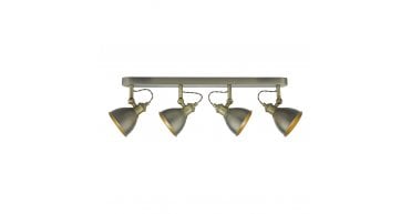Governor 4 Light Bar Spotlight Antique Chrome Antique Brass