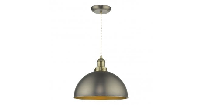 Där Lighting Governor Pendant Antique Chrome Antique Brass