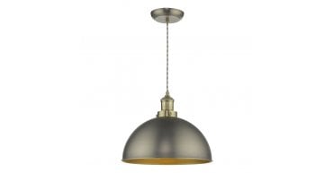 Governor Pendant Antique Chrome Antique Brass