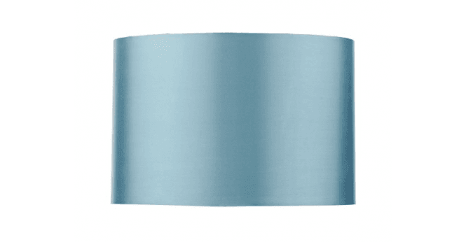 Där Lighting Guru Blue Faux Silk Drum Shade 33cm