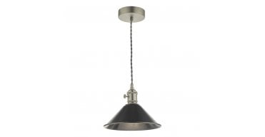 Hadano Pendant Antique Chrome With Antique Pewter Shade