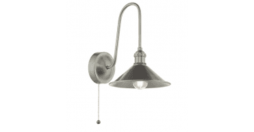 Hadano Wall Light Antique Chrome and Antique Pewter