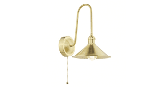 Där Lighting Hadano Wall Light Natural Brass and Aged Brass